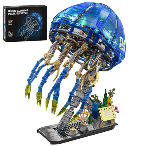 Bionic Glowing Mechanical Jellyfish Building Set, 1146PCS