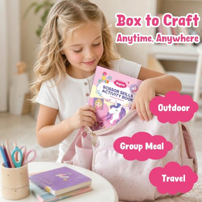 JoyCat Scissor Skills Activity Kit, Toddler Scissors Ages 3-5, Princess - color: Royal Dreams