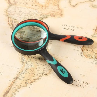 Mr. Pen- Magnifying Glass, 2 Pack, 10X Magnifier, 75mm Glass Lens - color: Red & Green, size: 10X Magnifier