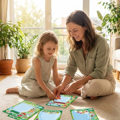 Bug Jar Make a Face Stickers 24 Sheets, Insect Crafts for Kids - color: Bugjar