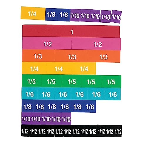 Learning Resources Magnetic Rainbow Fraction Tiles - size: 8" x 12 1/2" x 1/4"