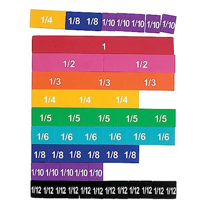 Learning Resources Magnetic Rainbow Fraction Tiles - size: 8" x 12 1/2" x 1/4"