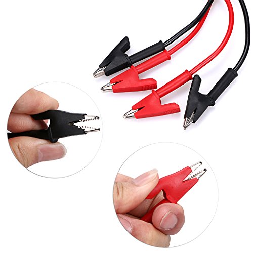 Sumnacon 2 Pcs Dual Ended Crocodile Alligator Clips with Wires,3.3 ft/1m - size: 1 m