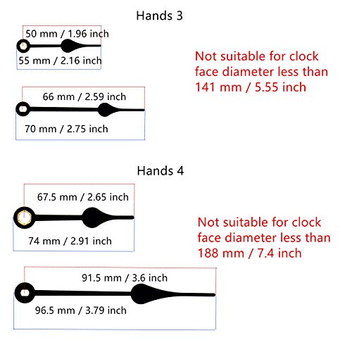 Youngtown 12888 Clock Movement 15/32" Thread Battery Operated Replacement - color: Black, size: thread length 15/32 inch