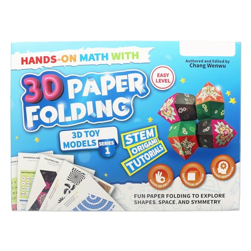 STEM Educational 3D Paper Folding Math Puzzles Set - M?bius Strip & Face-Changing Hexagon - color: Blue