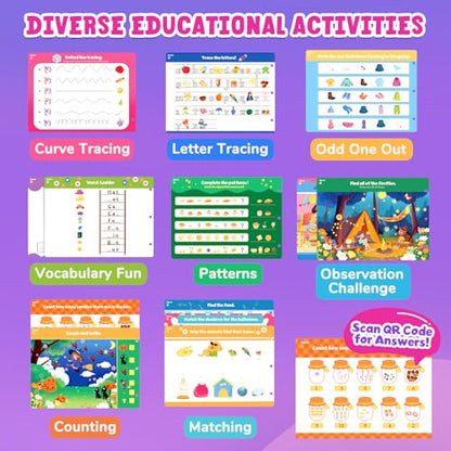 JoyCat Seek & Find Game Book, Educational Toys for Girls Ages 3-6 - style: 3. Seek & Find Girls