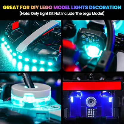 Upgraded Led Light Kit Compatible with LEGO Mercedes-AMG F1 W15 Race Car Building Set, Lights Decoration Compatible with LEGO 77244 (Model Not Included) - style: Classic Version 77244
