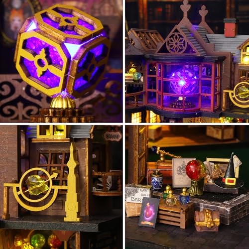 Spilay DIY Miniature House Kit for Adults, Miniature Dollhouse Kit - color: Magic Treasure House