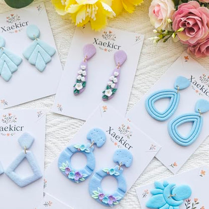 Xaekicr Abstract Shapes Polymer Clay Cutters Set – Clay Cutters for Polymer Molds, Clay Earring and Versatile Tools - color: 2P color