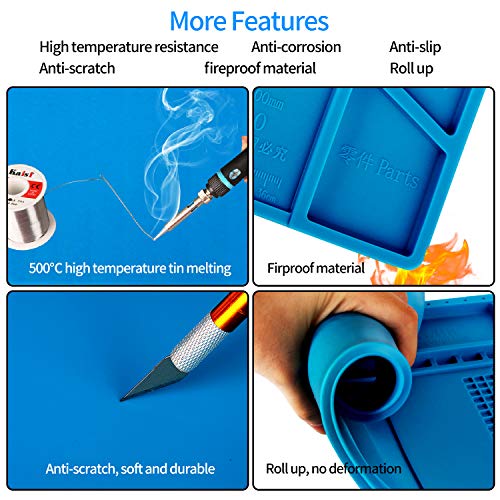 Kaisi S160 Soldering Mat Insulation Silicone Magnetic Repair Work Mat