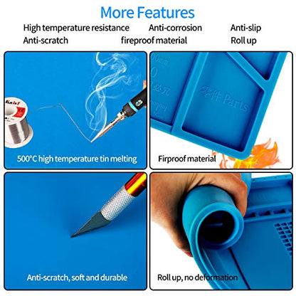 Kaisi S160 Soldering Mat Insulation Silicone Magnetic Repair Work Mat