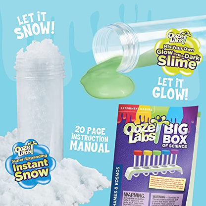 Thames & Kosmos Ooze Labs: Big Box of Science | 5 Fun, Simple, Safe STEM Experiments | DIY Slimes, Crystal Feather, Instant Snow, Oobleck | Great Party Favors, Easter Basket Goodie, Stocking Stuffers