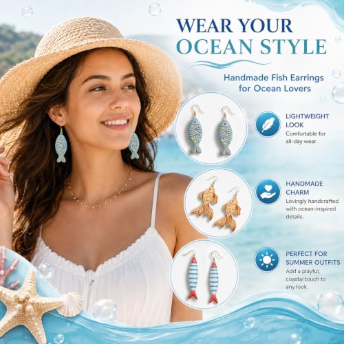 11 Pcs Ocean & Fish Polymer Clay Cutters Set - color: fish