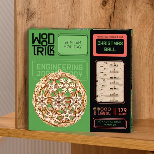 Wood Trick Christmas Ball 3D Wooden Puzzles for Adults to Build