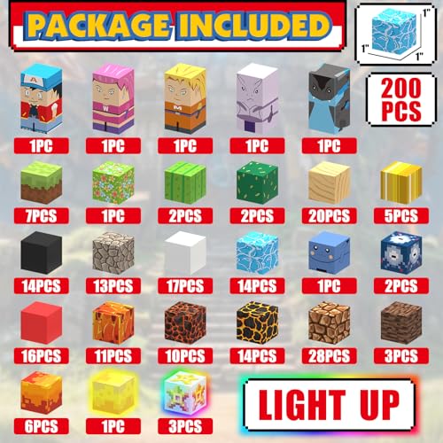 200pc Magnetic Blocks for Kids, Magnetic Building Blocks STEM Building Toys - style: 200
