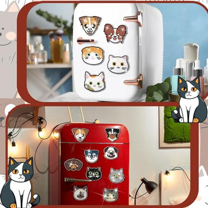 Remuuly 30 Pcs Cat and Dog Diamond Painting Magnets Diamond Art Magnets Kit - color: Cat and Dog