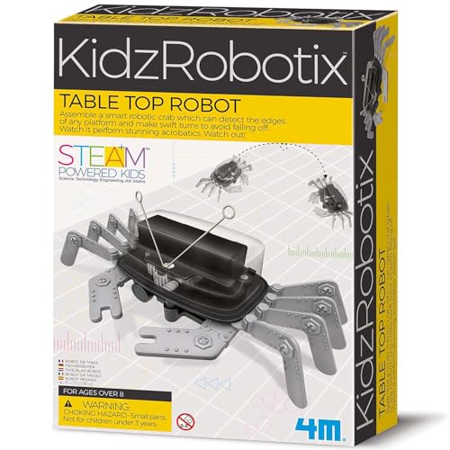 4M 5576 Table Top Robot - DIY Robotics Stem Toys, Engineering Edge Detector Gift for Kids & Teens, Boys & Girls (Packaging May Vary) - style: Table Top Robot