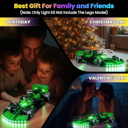 Upgraded Led Light Kit Compatible with Lego Kick Sauber F1 Team C44 Race Car Building Set, Lights Decoration Compatible with Lego 77247 (Model Not Included) - style: Classic Version 77247