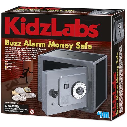 4M KidsLabs Buzz Alarm Money Safe - DIY Electric Piggy Bank Building Kit
