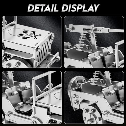 3D Metal Puzzle Mechanical Model Car Kit Stainless Steel Silver - color: D04-car Silver