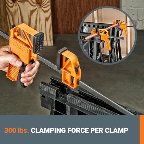 Worx WX065 Clamping Sawhorses with Bar Clamps - style: Clamping Sawhorse Pair