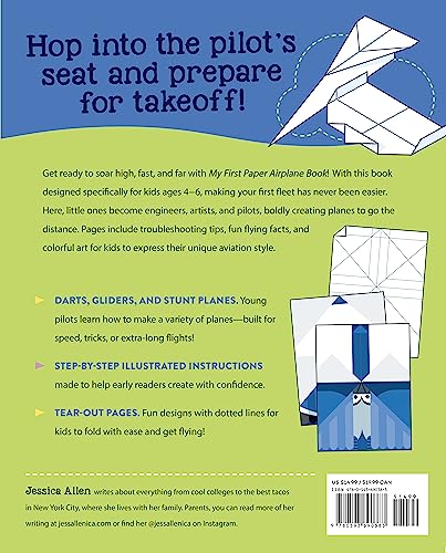 My First Paper Airplane Book: Fun Designs and Easy Tear-Out Pages for Kids!