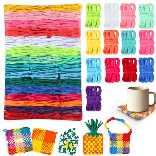 1500pcs Weaving Loom Refill Loops for 7” Potholder Loom,15 Rainbow Colors - color: 15 Rainbow
