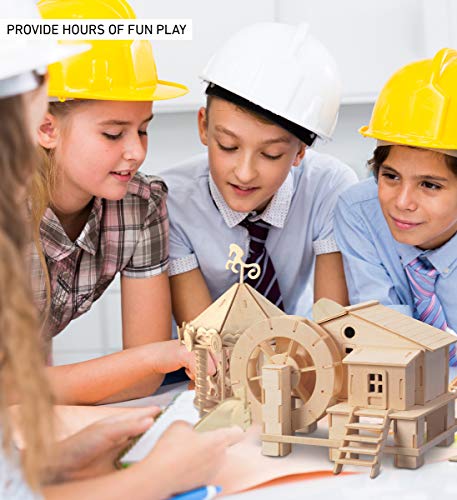 Puzzled Water Mill 3D Puzzle Woodcraft Jigsaw Construction Kit - 65 Pieces