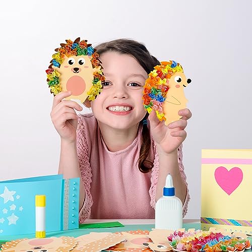Fennoral 9 Pack Hedgehog Poke in Art Craft Kit for Kids - color: Fall Hedgehog