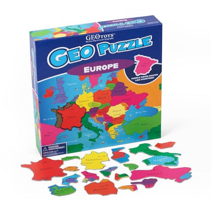GeoPuzzle Europe Jigsaw Puzzles, 58 Pc Map Puzzle for Kids Ages 6 and Up - color: 1 Set-europe