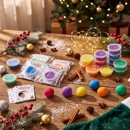 Viorawhite 48 Pcs Wonderful Christmas Air Dry Clay Kits for Kids - style: Wonderful Christmas