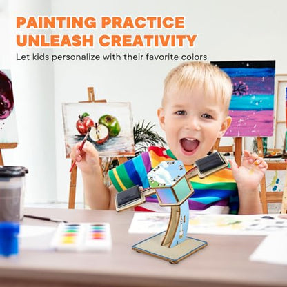 STEM Toys for Kids Ages 8-14 | 3D Wooden Solar Satellite Model Building Kit, DIY Rotating Space Craft Science Project, Creative Educational Gift for Boys Girls - Build & Learn Engineering Skills