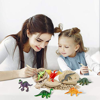 12 Dinosaur Eggs Excavation Dig Kit - Dinosaur Eggs Dig Toys for Kids STEM