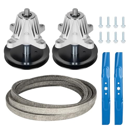 Aeagle 918-06991 Rebuild Kit Fit for Troy-Bilt Bronco Pony 42" TB42 TB2246 Craftsman T1000 T1200 T1400 LT4200 T130 1400 T1800, Includes 2 Spindles 618-06991, 2 Blades 742-04308, 96” Belt 954-04060