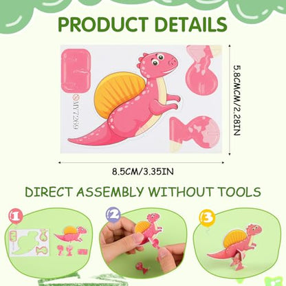 DIY 3D Creative Insect Paper Jigsaw Puzzle Set, 75 PCS 3D Cartoon Puzzles, Smart 3D Cartoon Puzzle, Glue Free Assembly, Insect Puzzle Set Smart Puzzle, Activity for Interesting Gifts