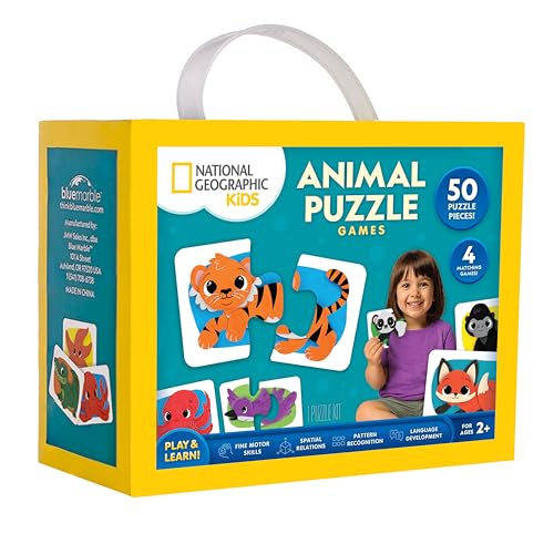 National Geographic Kids Animal Matching 2 Piece Puzzle Games for Toddlers