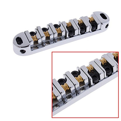JD.Moon Roller Saddle Bridge ABR-1 Tune-o-matic Bridge Tailpiece Bridge For Les Paul Guitar (Chrome) - color: Chrome