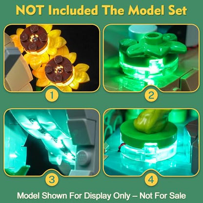 LocoLee Light kit Compatible with Lego Shrek, Donkey & Puss in Boots 72423- Not Actual Model Only Lights, LED Lighting Accessories for LEGO Shrek for Display Collectors (RC Version)
