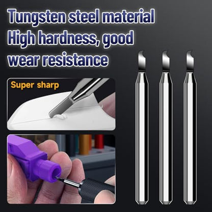 stedi Model Scriber Blades 0.125+0.2mm Tungsten Steel Replacement - style: 0.125mm+0.2mm