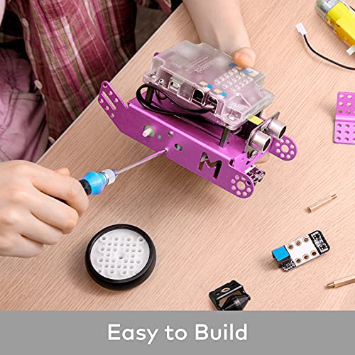 Makeblock Bundle of Pink mBot Robot Kit + Interactive Light & Sound Add-on Pack