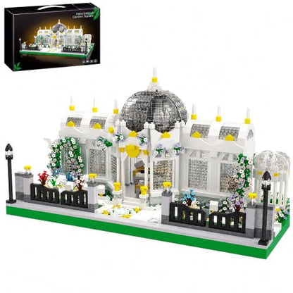 Neoclassical Garden Square Micro Mini Building Block Set - color: White