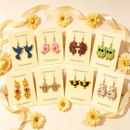 13 Pcs Easter & Animal Polymer Clay Cutters Set - Chicken, Bee & Owl Imprint Cutters for Polymer Clay Jewelry Making, Fit Gift for Animal Lovers, Friends, Sisters & Wives - color: Birds