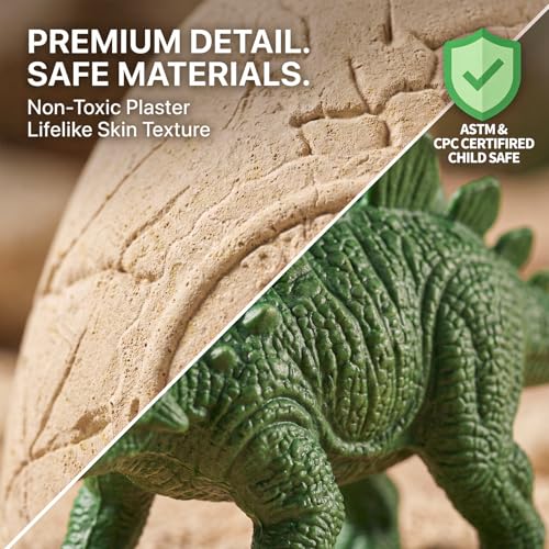 24 Unique Dinosaurs Excavation Kit, Jumbo Dino Egg Dig Kit Toys