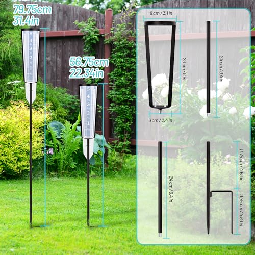 Rain Gauge Stand Replacement for AcuRite 00850A3, Freestanding Adjustable Rain Gauge Holder Mount Accessory, 13.9 in or 23.3 in, Rain Gauge Not Included