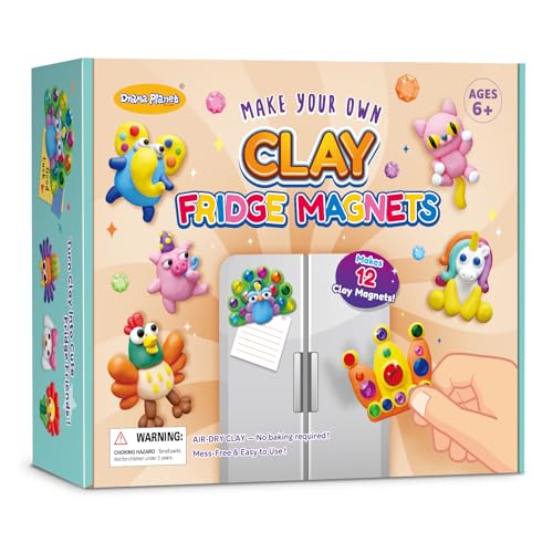 Drama Planet Make Your Own Clay Fridge Magnets Kit for Kids