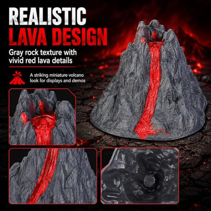 BESPORTBLE 10Pcs Volcano Science Kit Models, Plastic Eruption Demonstration Props for Kids Classroom Experiment, DIY Lava Mountain Toy Decorations Party Favors