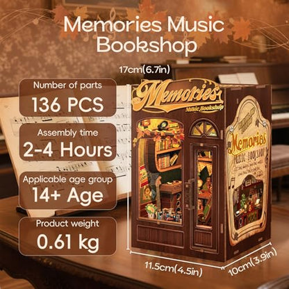 CUTEBEE Book Nook Kit, DIY Miniature House Kits, Diorama Bookshop - color: The Darkness Herbarium