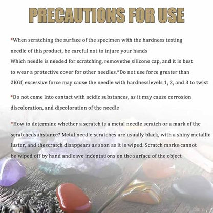 ERICAT 1-10 Portable Scratch Tester, Mohs Hardness Test Kit, Mineral & Rock Hardness Pen with 10 Star Design, Quick Testing and Easy to Operate, Wear-Resistant, for Rock, Mineral, Jewelry Testing