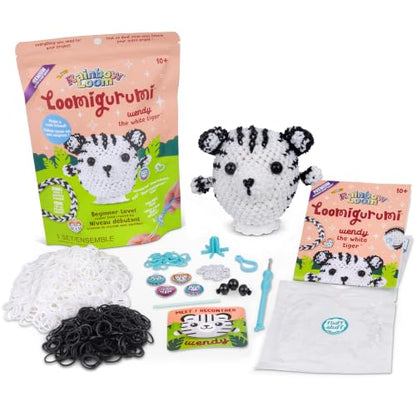 Rainbow Loom Loomigurumi Kit - White Tiger Rubber Band Crafting Set - style: White Tiger