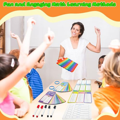 Multiplication Flash Cards + Division Flash Cards + Math Board - color: C+c+p